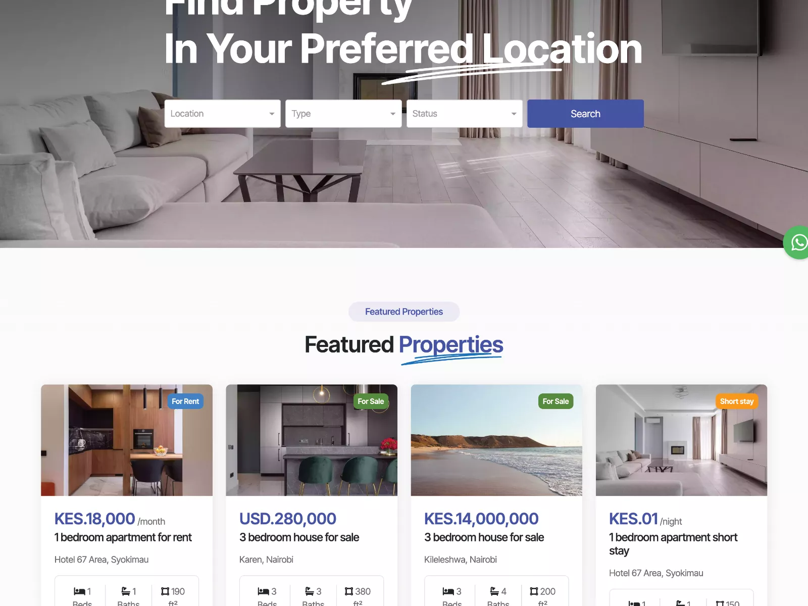 Custom real estate website creation